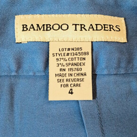 Women's Blue Golf Skort 4 Bamboo Traders Side Slits Front Slant Pockets Stretch - Picture 7 of 9